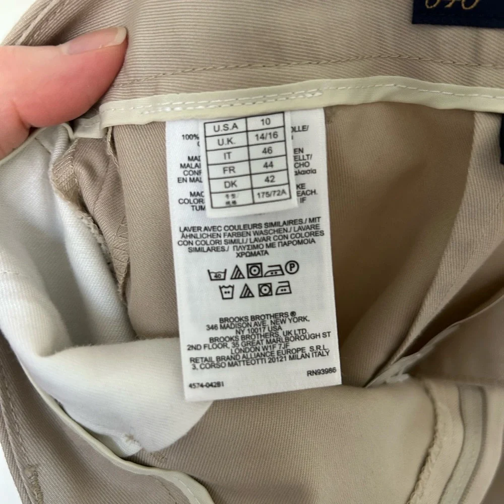 Brooks Brothers 346 Advantage Chino Size 10 Women’s NWOT 100% Cotton - Picture 3 of 7